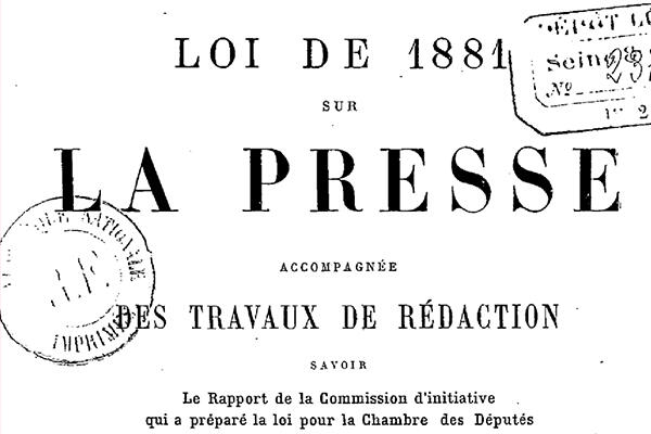 La Loi Du 29 Juillet 1881 Plie... Mais Résiste! - Livres Hebdo