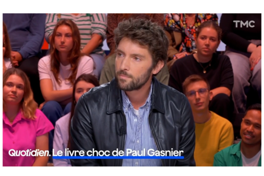 Paul Gasnier, le 4 septembre 2025 sur le plateau "Quotidien", sur TMC