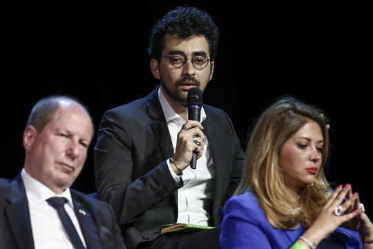 Omar Youssef Suleimane le 26 mars 2025 lors du rassemblement "Pour la république, la France contre l'islamisme"