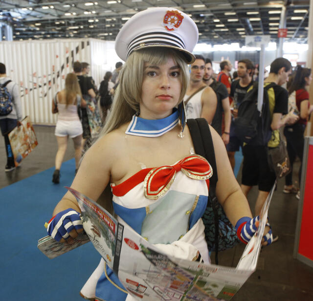 Une jeune fan à la Japan expo.