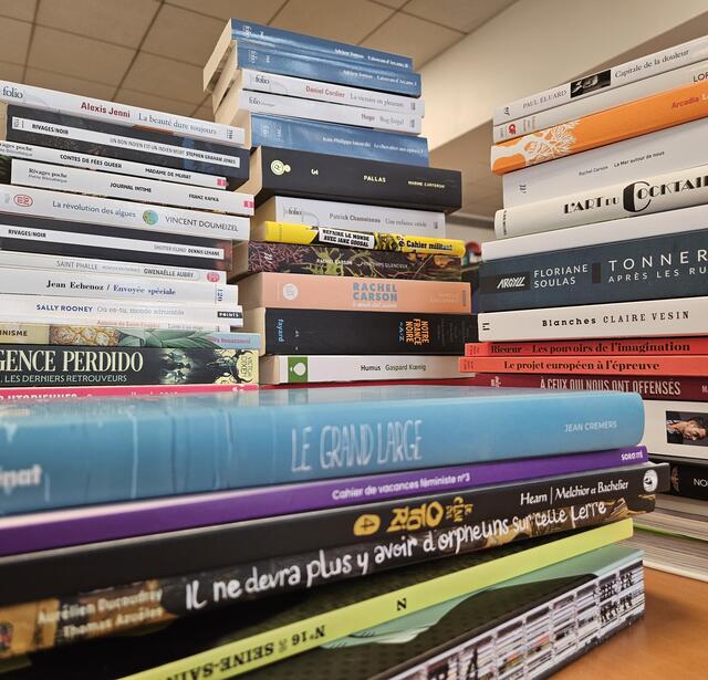 Bureau d'une journaliste de Livres Hebdo très attachée à ses livres.jpg