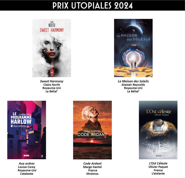Prix Utopiales 2024 sélection