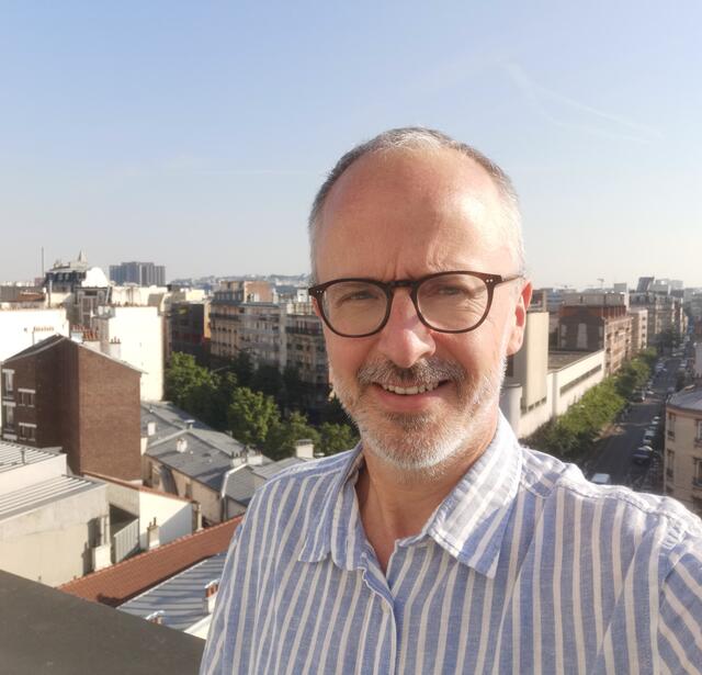 Olivier Ploux, directeur des médiathèques de St-Denis et St-Ouen à Plaine Commune, et militant pour la gratuité des bibliothèques