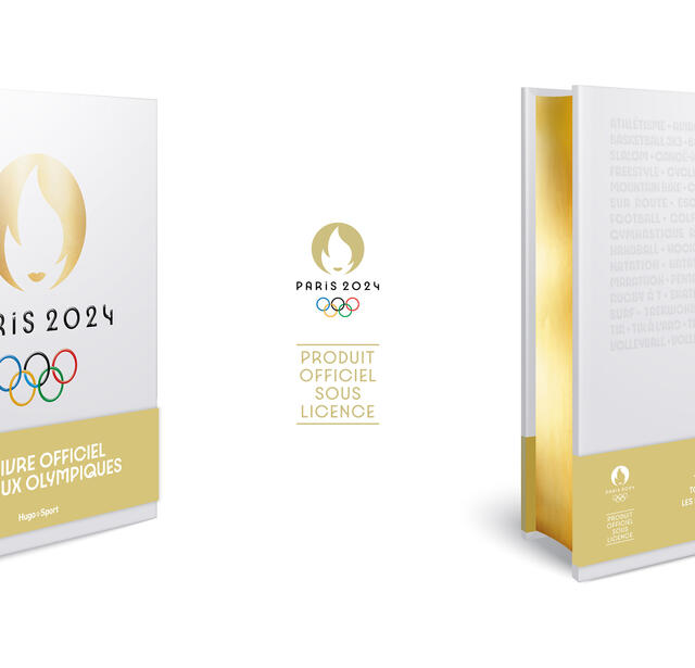 Couverture et tranche du Livre-souvenir officiel des Jeux Olympiques de Paris 2024