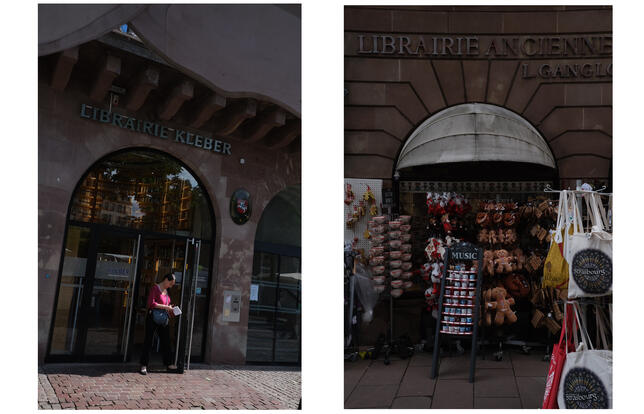 La librairie Kléber et l'ancienne librairie Gangloff à Strasbourg