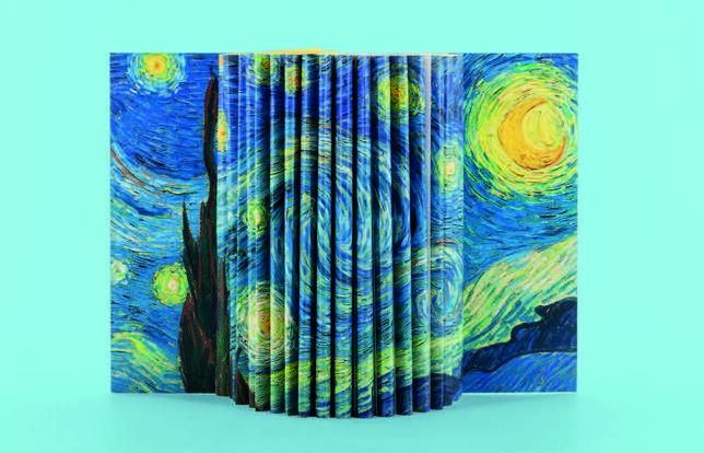 Le nuit étoilée de Vincent Van Gogh déplié collection Pop-Art Gallimard