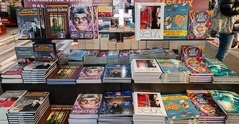 Rayon à la Fnac Montparnasse, à Paris