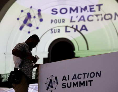 Sommet pour l'action sur l'IA au grand palais à Paris 