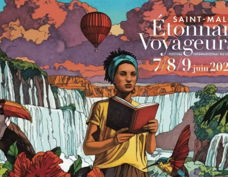 Affiche de l'édition 2025 du festival Étonnants Voyageurs