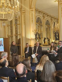 Conférence de presse du Festival du Livre de Paris animée par son directeur général Pierre-Yves Bérenguer