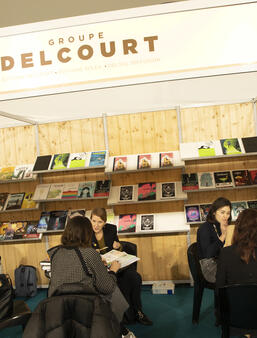 Le stand des éditions Delcourt au FIBD d'Angoulême.