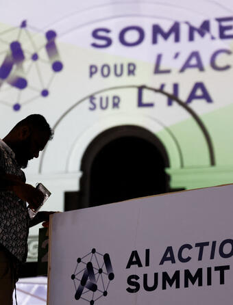 Sommet pour l'action sur l'IA au grand palais à Paris 