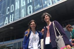 Fany Barbey et Marie-Pierre Junqua, bibliothécaires participantes au Congrès de l'ABF 2023.