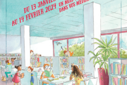 Affiche pour la Saint-Valentin 2024 des médiathèques de Rosny-sous-Bois.