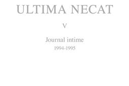 Ultima necat Vol 5 Journal intime 19941995_Belles lettres_9782251455242.jpg